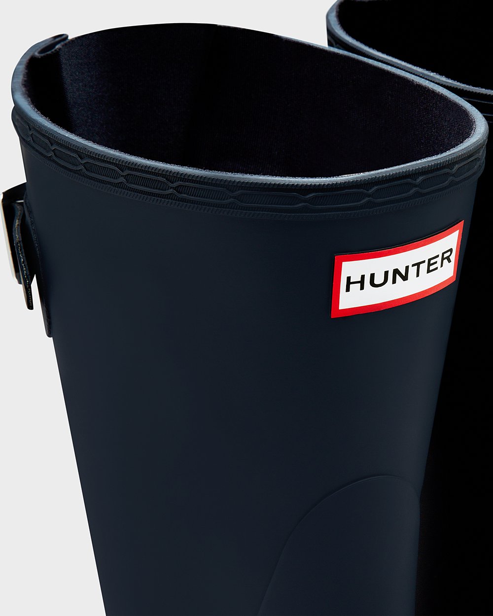 Galochas Curtas Hunter Feminina Azul Marinho - Original Back Adjustable - 98HQBPGES
